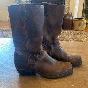 Frye leather harness boots